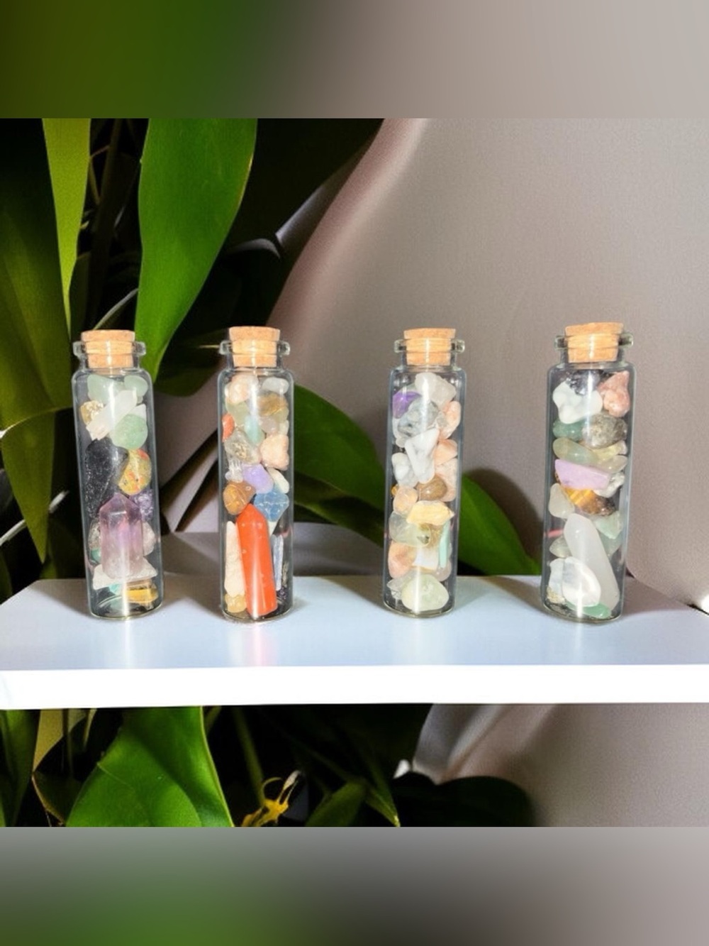 Crystal Filled Corked Jar